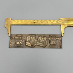 Vtg Copper Steel Letterpress Coca Cola King Size Regular Carton Newspaper